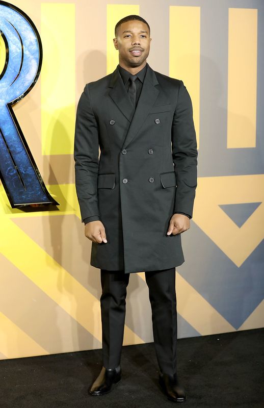 LONDON, ENGLAND - FEBRUARY 08:  Michael B. Jordan attends the European Premiere of 'Black Panther' at Eventim Apollo on February 8, 2018 in London, England.  (Photo by Tim P. Whitby/Tim P. Whitby/Getty Images)