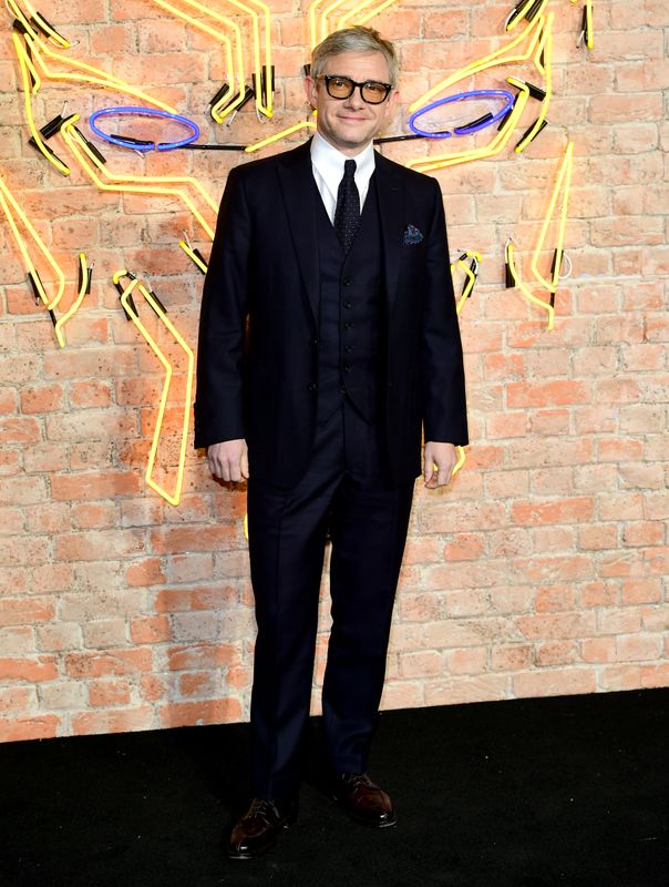 Martin Freeman attending The Black Panther European Premiere at The Eventim Apollo Hammersmith London. (Photo by Ian West/PA Images via Getty Images)