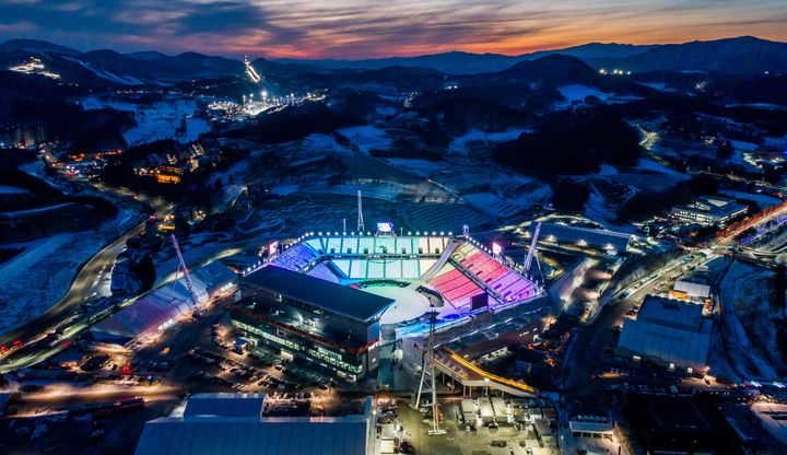 The Pyeongchang Olympic Stadium, seen at dawn on Jan. 25, 2018, is the epitome of planned obsolescence.