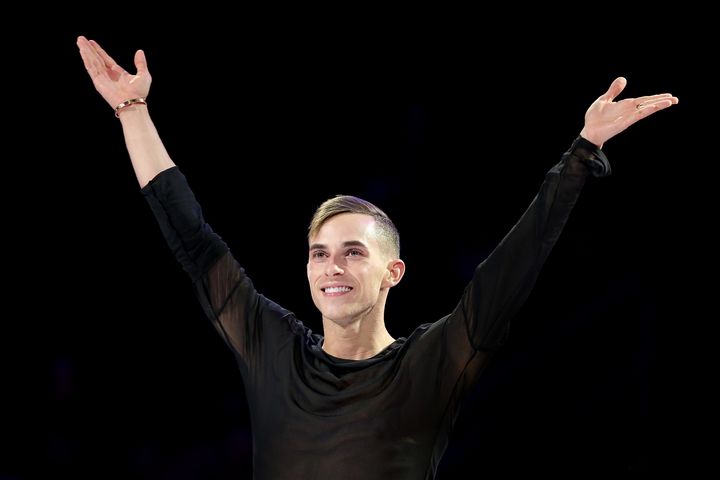 Adam Rippon of the U.S. is the first openly gay man to compete for the U.S. in the Winter Olympics.