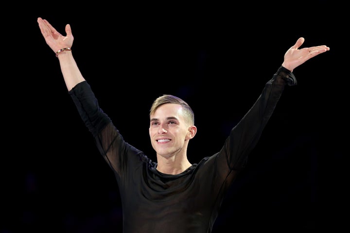 Adam Rippon of the U.S. is the first openly gay man to compete for the U.S. in the Winter Olympics.