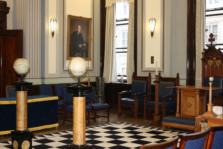 A room where Freemason morality tales are enacted