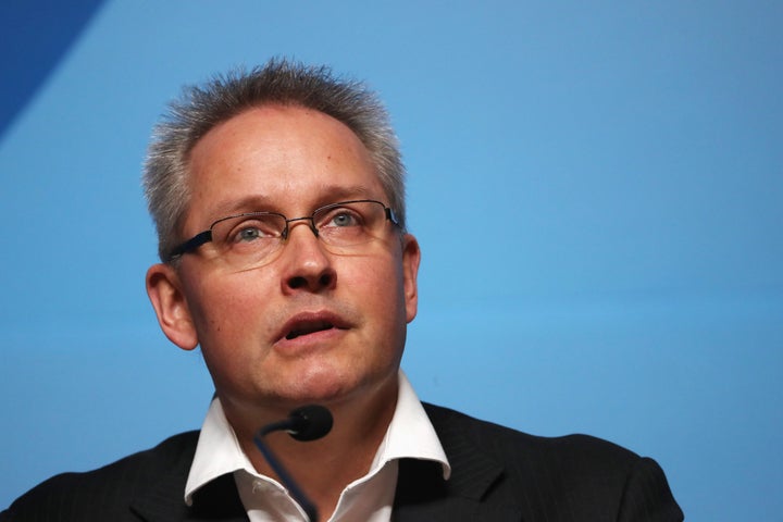 Matthieu Reeb, the Secretary General of the Court of Arbitration for Sport (CAS) holds a press conference on Feb. 9 to a