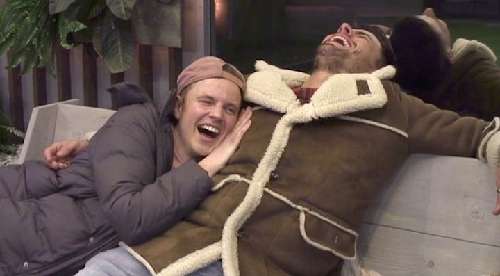 Courtney and Andrew in the 'CBB' house