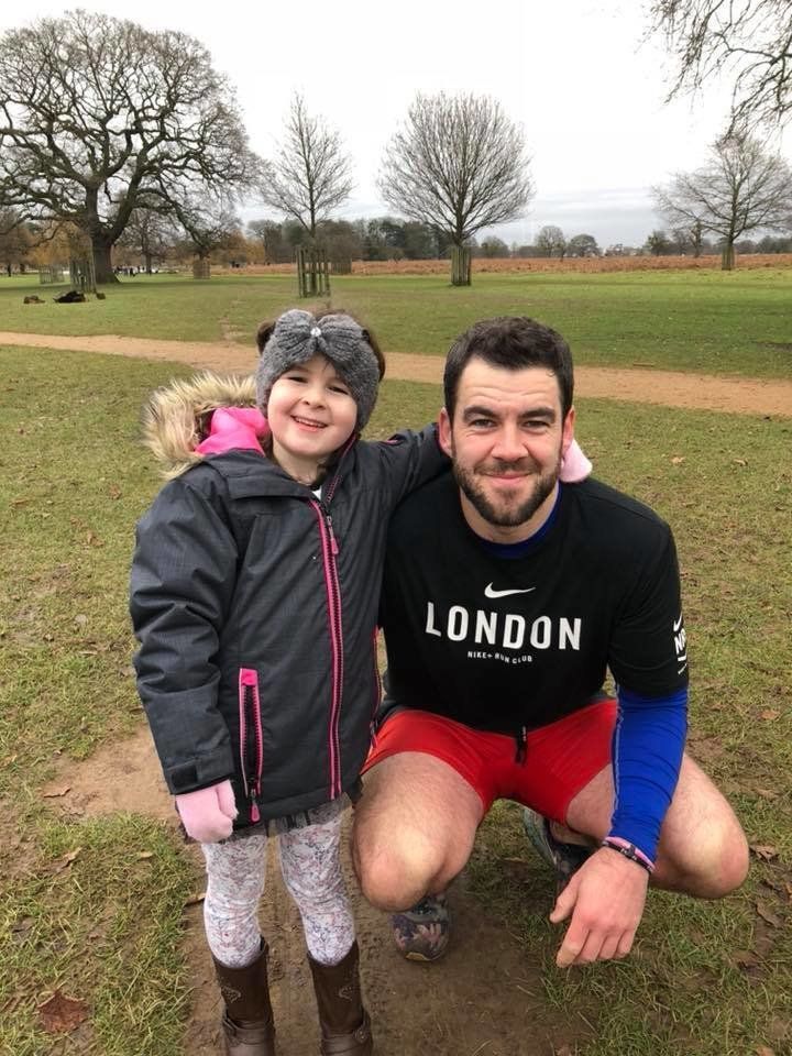 Lewis Keywood and his six-year-old daughter Ruby. 