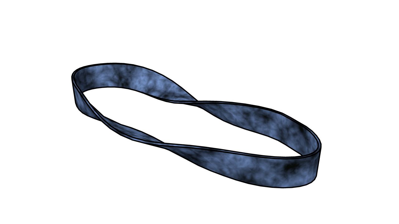 A Möbius strip.