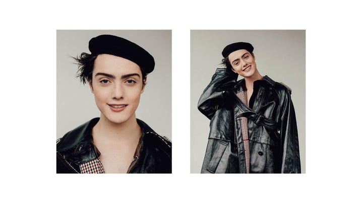 Stella McCartney Trench Coat; Janessa Leone Michel Cap, $212, available at Janessa Leone.