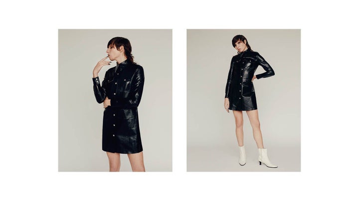 Calvin Klein 205W39NYC leather shirt, $920, available at MyTheresa; model’s own shoes.