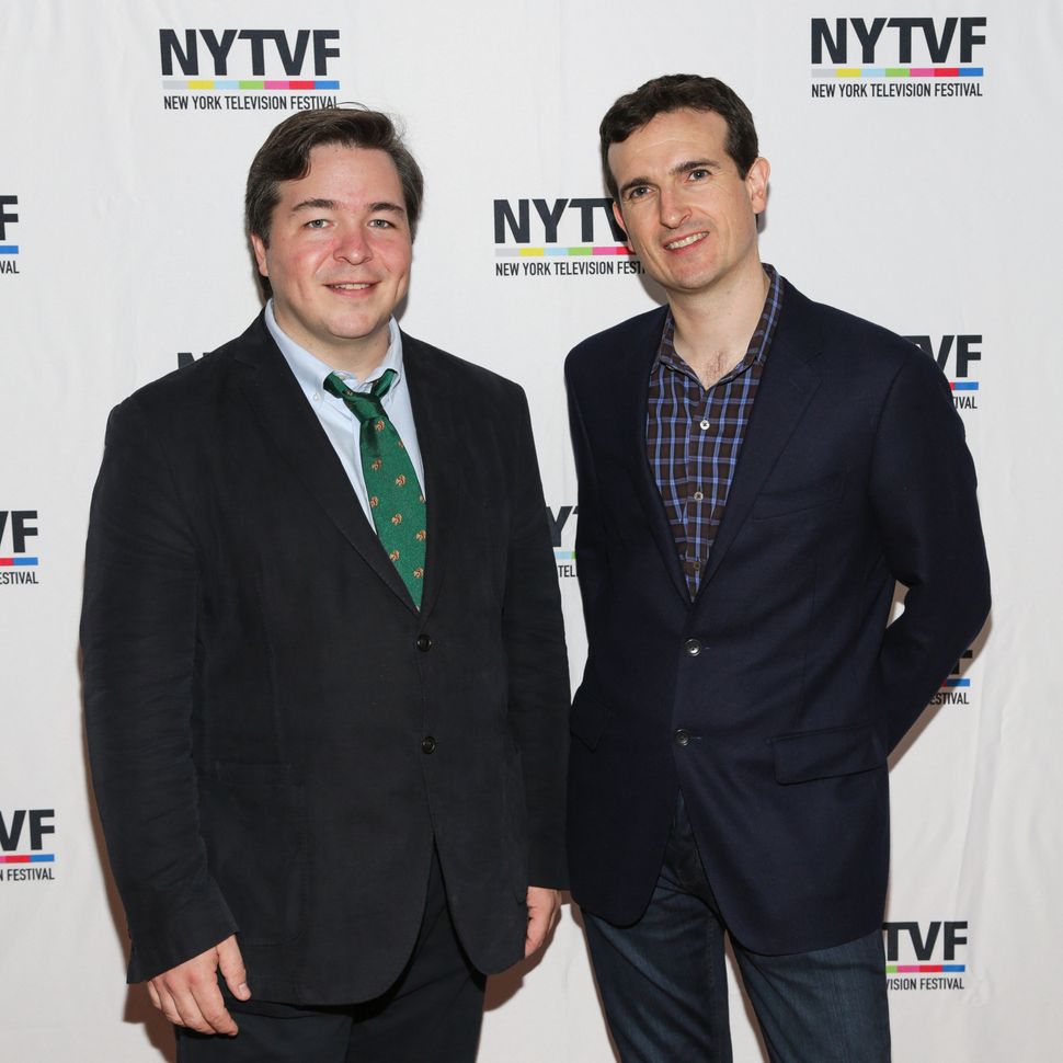 Creators of 'How I Met Your Mother' Carter Bays (L) and Craig Thomas attend the 12th Annual New York Television Festival held at Helen Mills Theater on October 24, 2016 in New York City.