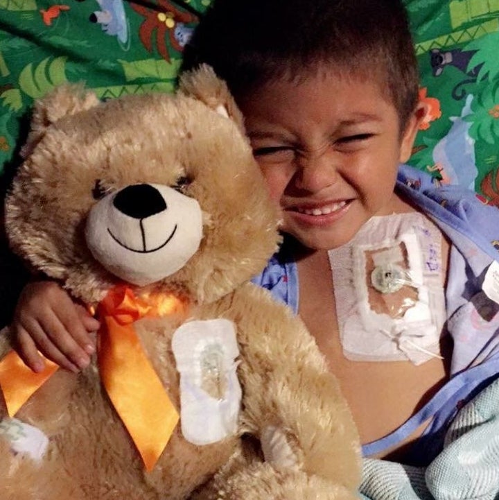 The Berrones' 5-year-old son, Jayden, is undergoing chemotherapy for leukemia.