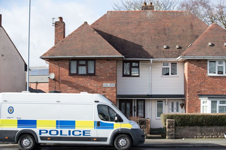 The home in Kent Road, Wolverhampton remains cordoned off
