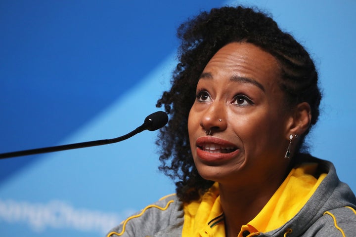 Jazmine Fenlator-Victorian spoke from the heart at a press conference on Saturday at the Winter Olympics.