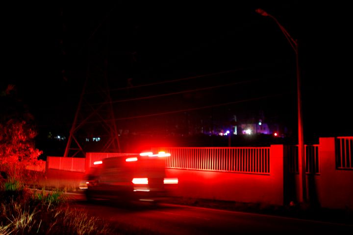 An explosion at a power station plunged parts of northern Puerto Rico into darkness on Sunday evening.