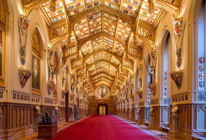 A shot of St. George's Hall at Windsor Castle, where Prince Harry and Meghan Markle will meet with all of their wedding guests.