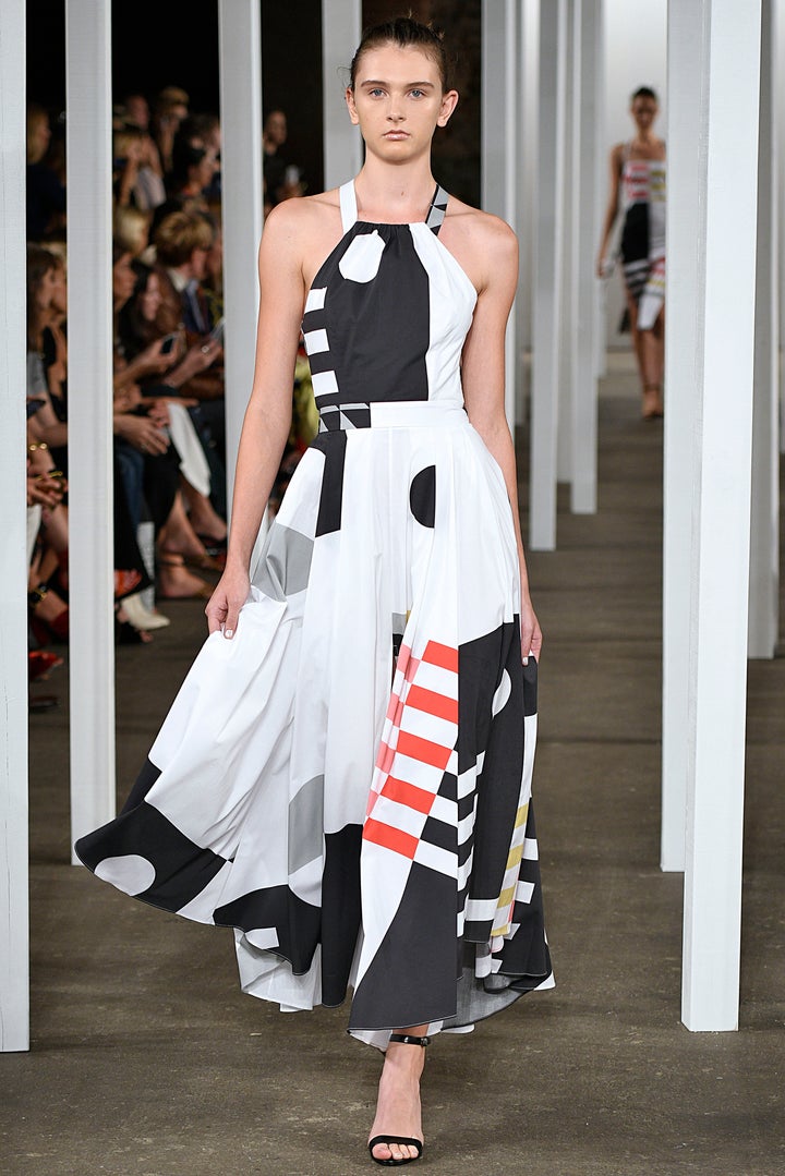 A model walks the runway during New York Fashion Week on Sept. 9, 2016.