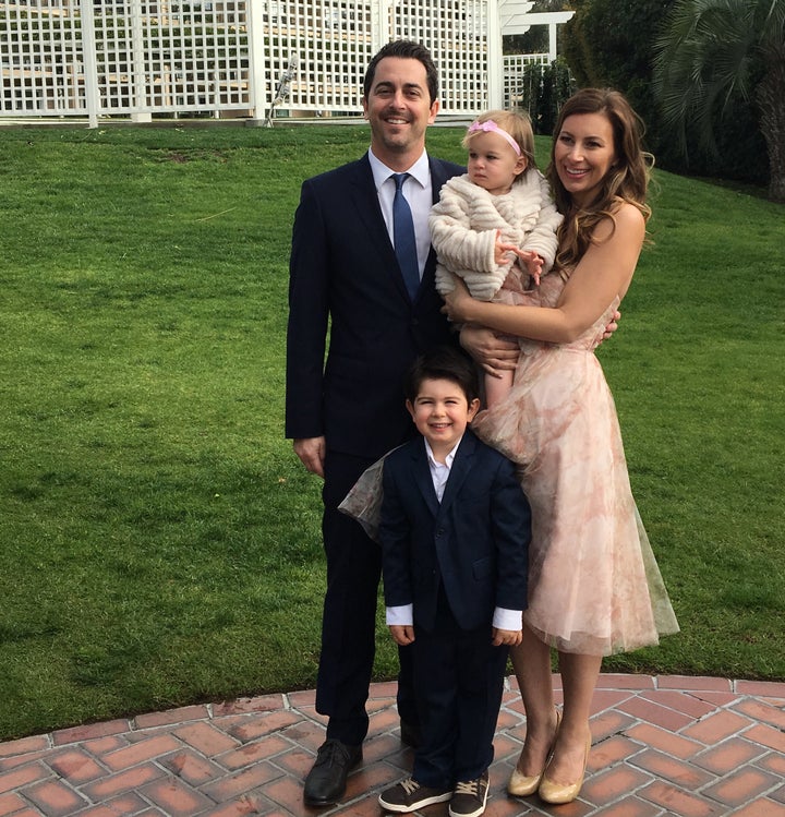 Goldstein with her husband of eight years and two kids, Max and Eloise.