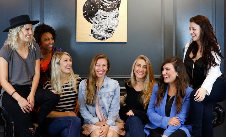Goldstein with some of her LA matchmakers.