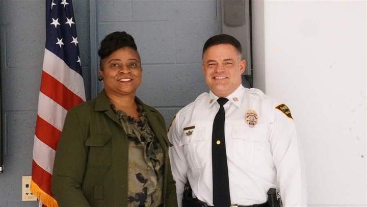 Sgt. Sheila Washington and Capt. Lars Paul of the Fayetteville, North Carolina, police force support local harm reduction programs. Many police officers in North Carolina and other states have been instrumental in getting syringe exchanges approved in state legislatures.