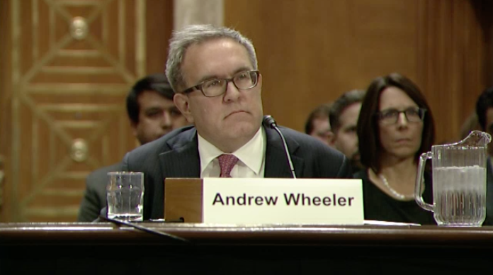 Andrew R. Wheeler, the nominee for EPA deputy administrator, testified before the Senate Environment and Public Works Committee on Nov. 8.