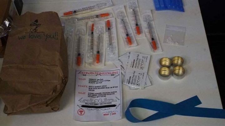 Injection drug users who visit the Wilmington, North Carolina, syringe exchange receive sterile syringes and needles, heroin cookers, tourniquets and antiseptic wipes. Some visitors leave with naloxone rescue kits to revive fellow drug users who overdose. 