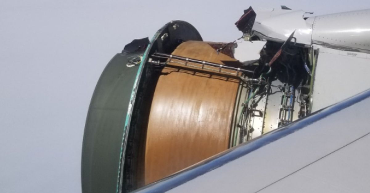 United Airlines Makes Emergency Landing As Engine Cover Rips Apart Mid ...