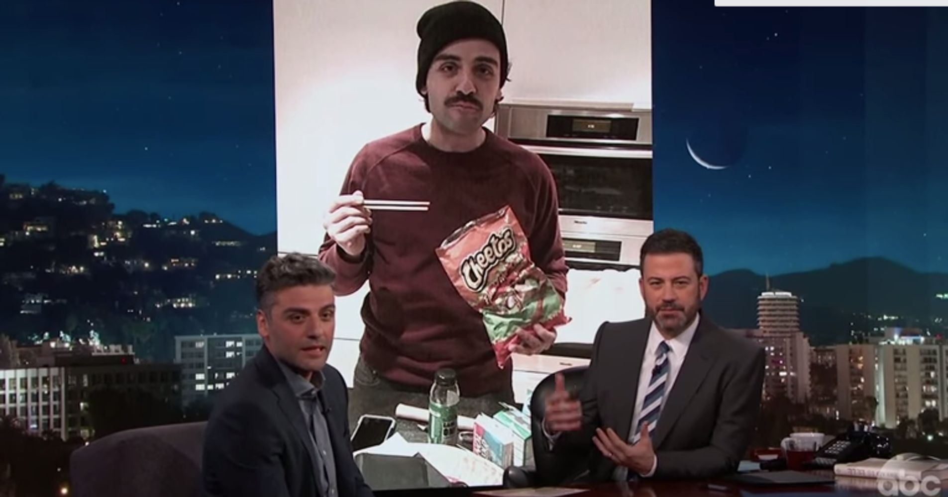 Oscar Isaac Explains Viral Photo Of Him Eating Cheetos With Chopsticks