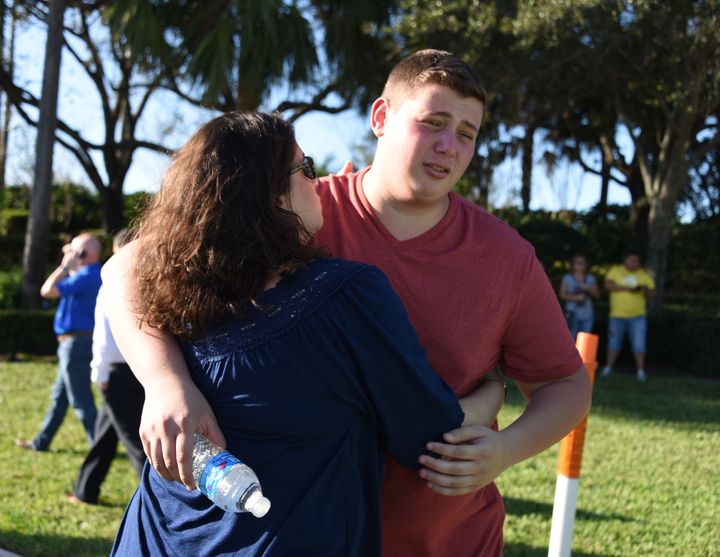 A student of the Marjory Stoneman Douglas High School making a "deep and meaningful human connection".
