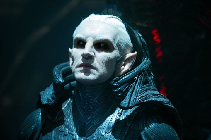 Christopher Eccleston as Dark Elf warlord Malekith in Thor: The Dark World. 