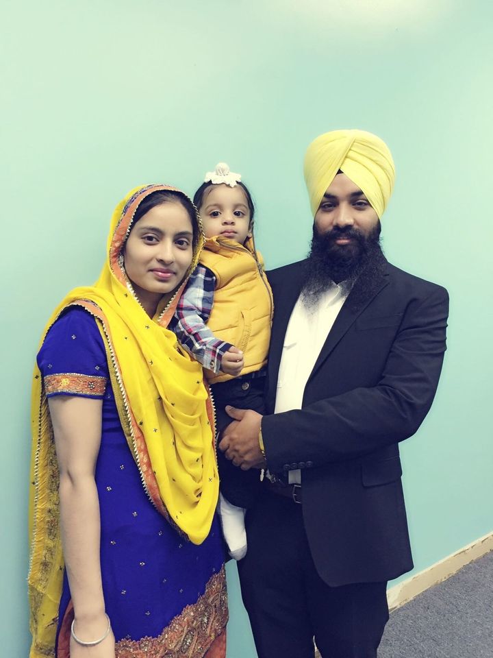 Gurjeet Singh has lived in the U.S. for three years. He has a wife and a toddler.