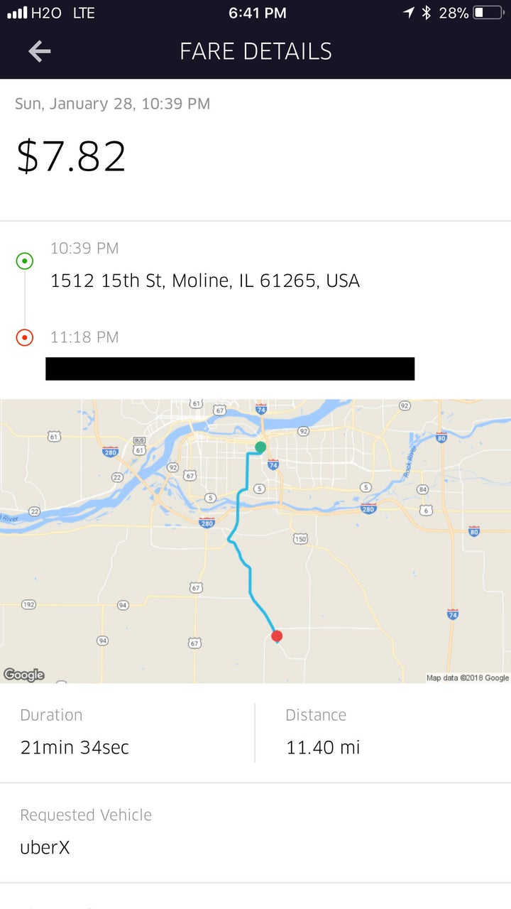 A screen shot provided by the Sikh Coalition purports to show the route Singh took during the ride on which he claims he was attacked.