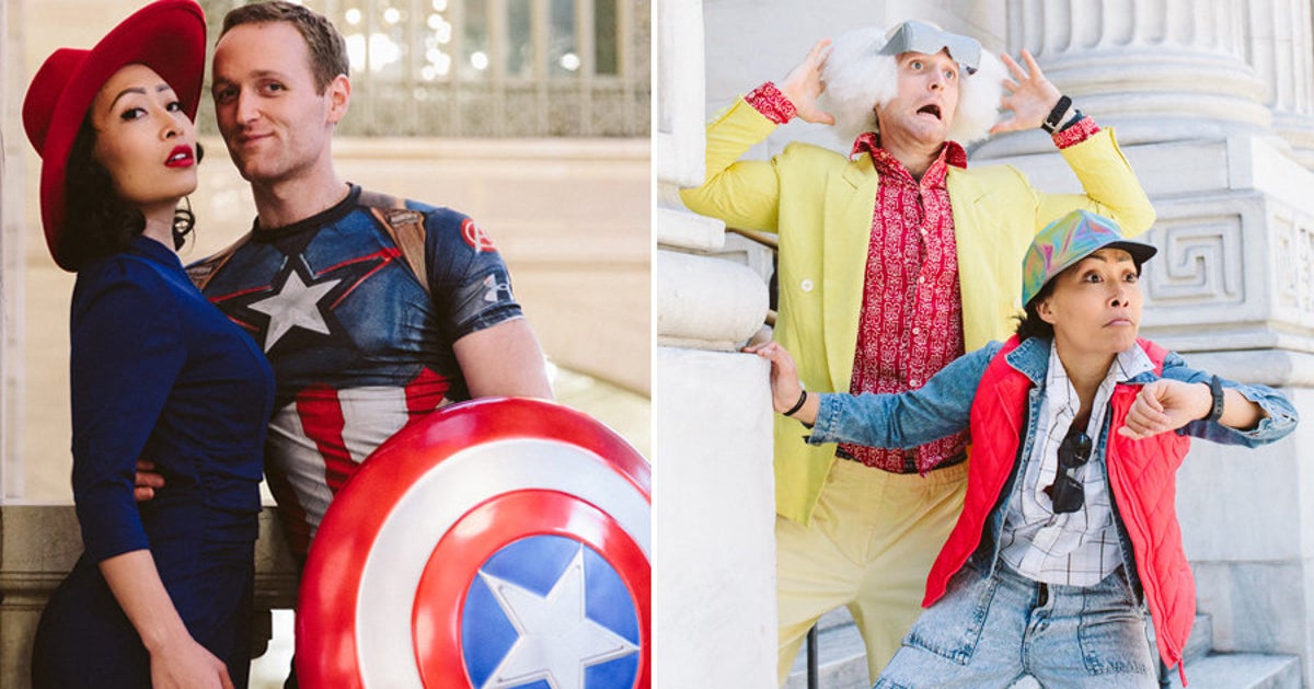 Couple's Dynamic Duo Engagement Pics Are Awesome In Every Way ...