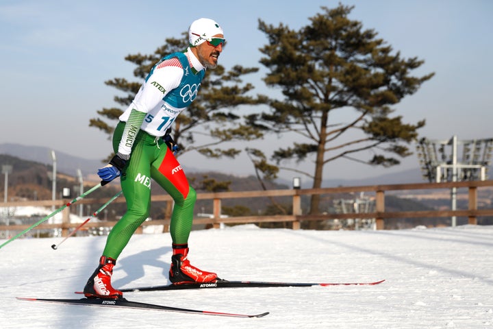 Mexico's German Madrazo was given a hero's welcome on completing the 15km cross country event at Pyeongchang 2018.