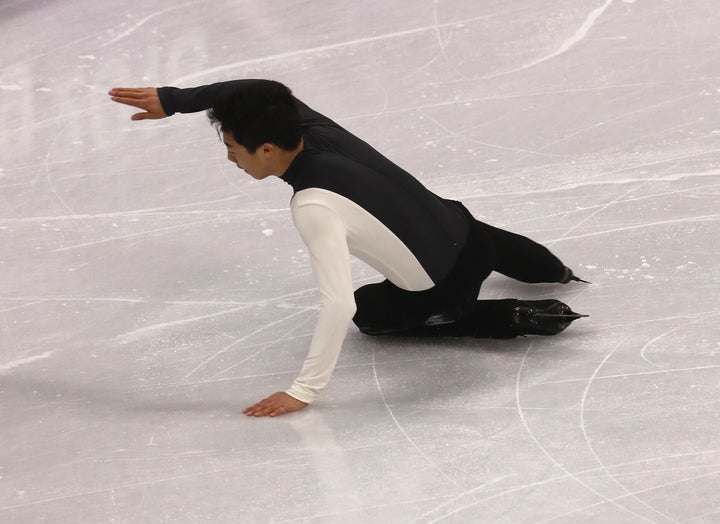 Multiple gaffes left Nathan Chen in 17th place.