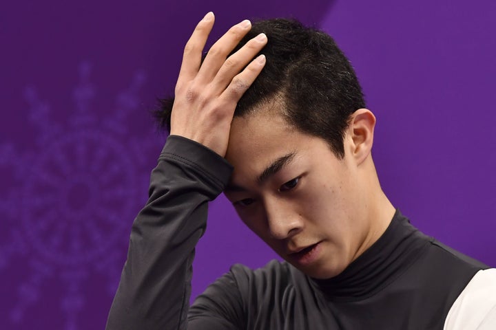 Nathan Chen had plenty to think about after his disastrous routine in the men's short program.