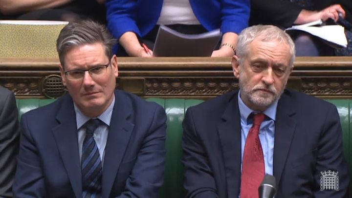 Starmer and Corbyn in the House of Commons 