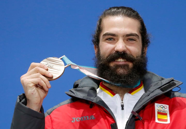 Regino Hernández Martín won bronze for Spain at the Winter Olympics in Pyeongchang, South Korea.