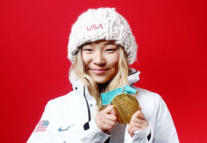 Chloe Kim won a gold medal in the women's snowboard halfpipe event in the Pyeongchang Olympics.