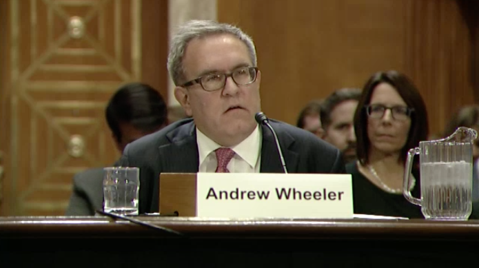 Andrew R. Wheeler testifies before the Senate Environment and Public Works Committee on Nov. 8, 2017.