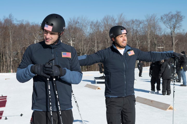 Ben Higgins and Luke Pell on "The Bachelor Winter Games."