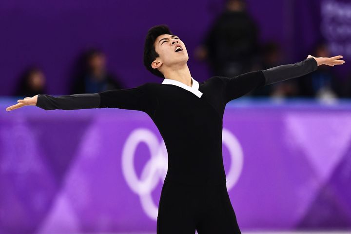 Nathan Chen competes in the men's single free skate Saturday in Pyeongchang, South Korea.