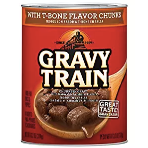 Gravy Train 13.2 oz. with T-Bone Flavor Chunks is one of the varieties J.M. Smucker is withdrawing.