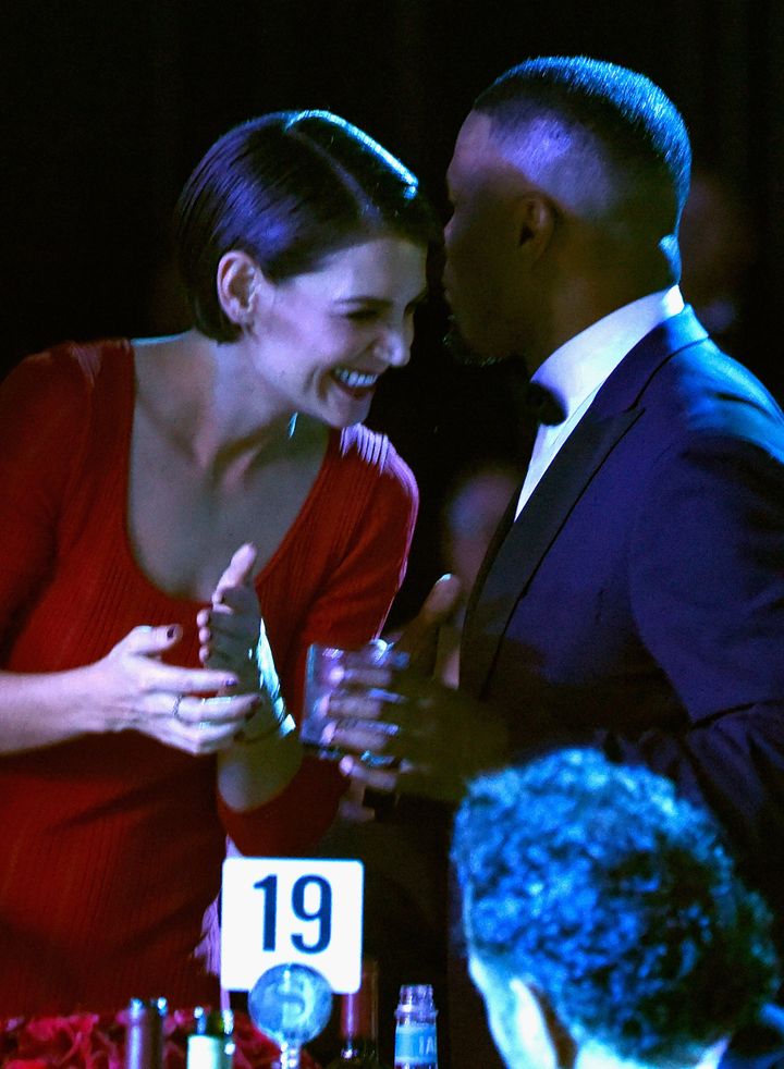 Katie and Jamie at a pre-Grammys party in January
