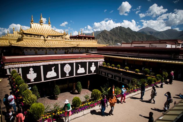 The Jokhang temple in Lhasa is one of Tibetan Buddhism's most hallowed sites.