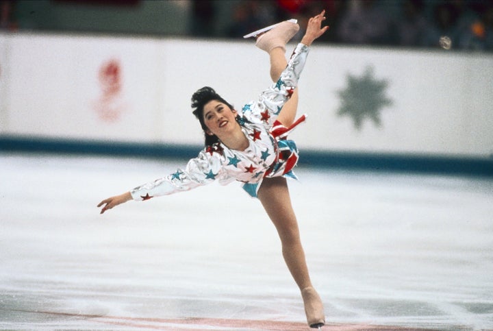 Kristi Yamaguchi during an exhibition skate at the 1992 Olympics, where she won the gold medal in the ladies singles event.