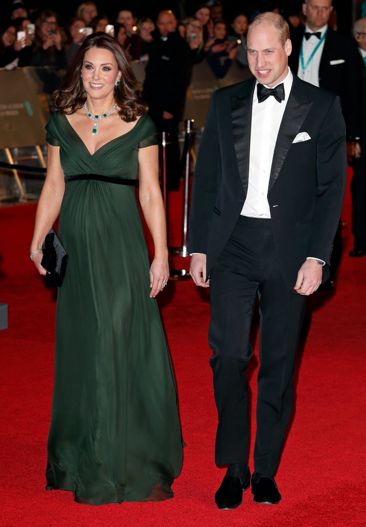 The Duke and Duchess of Cambridge at Royal Albert Hall on Feb. 18. 