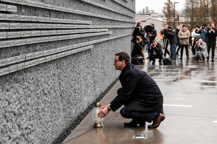 Morawiecki visits the Ulma Family Museum of Poles Who Saved Jews during Worls War II in Markowa, Poland, on Feb. 2, 2018.