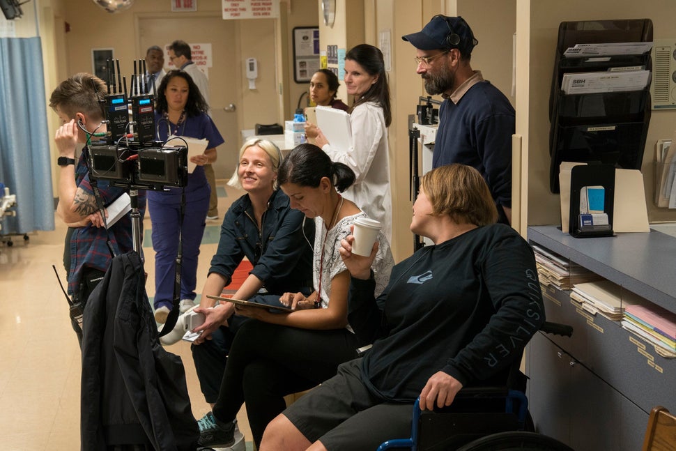 Katja Blichfeld behind the scenes of "High Maintenance" Season 2.