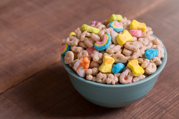 Lucky Charms before the new marshmallow rides in.