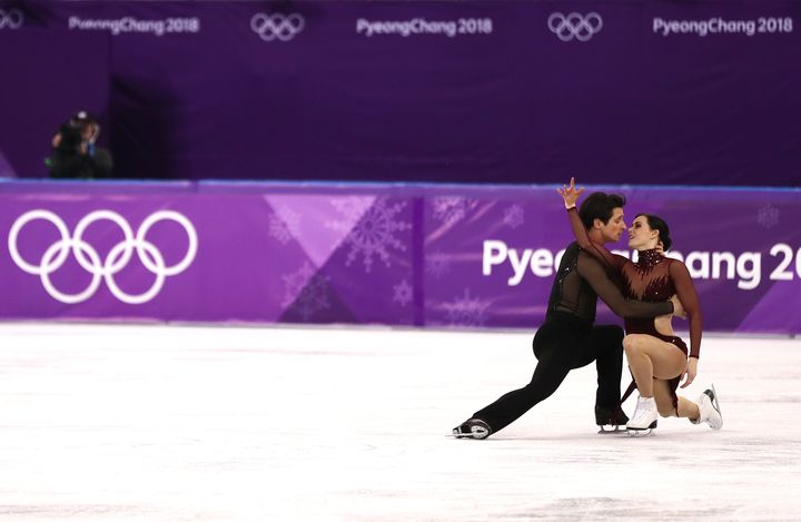 Canadians Tessa Virtue and Scott Moir won a gold medal in the ice dance Tuesday, their fifth Olympic medal overall.