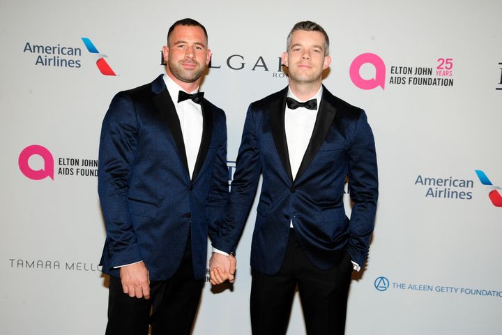 Russell Tovey with now-fiancé Steve Brockman